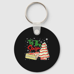 Fun Tis The Season Design Christmas Tree Cakes Deb Keychain
