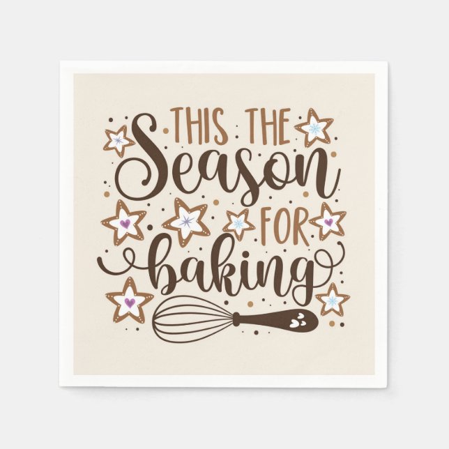 Fun 'Tis the Season for Baking Design Napkins (Front)