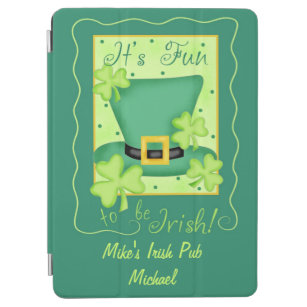 Fun to Be Irish Business Name Personalized Green iPad Air Cover