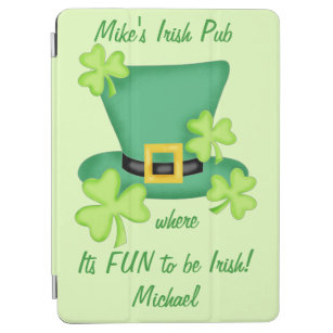 Fun to Be Irish Business Name Personalized Green iPad Air Cover