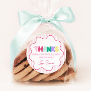 Fun to be One 1st Birthday Thank You Favor Classic Round Sticker
