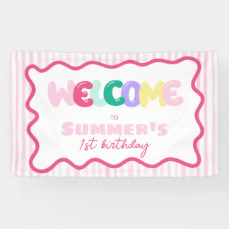 Fun to be One! Colorful 1st Birthday Welcome Banner