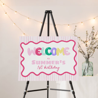 Fun to be One! Colorful 1st Birthday Welcome Foam Board