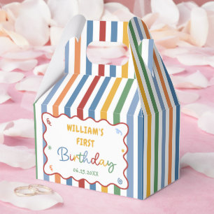 Fun To Be One Colorful Birthday Favor Boxes