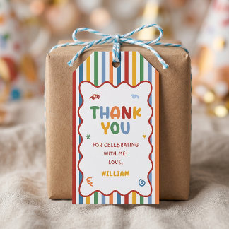 Fun To Be One Colorful Birthday Party Gift Tags