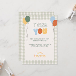 Fun to be One Colorful Thank You Card