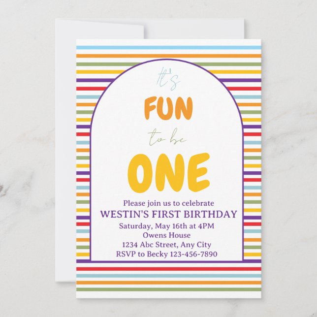 Fun to be One Invitation (Front)