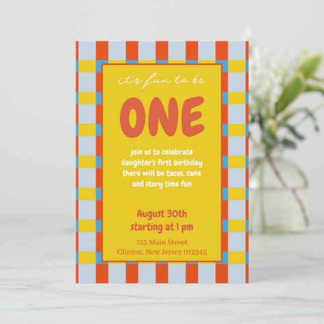 Fun to be One invitations  (Standing Front)