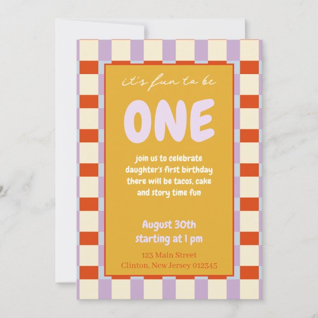 Fun to be One invitations  (Front)