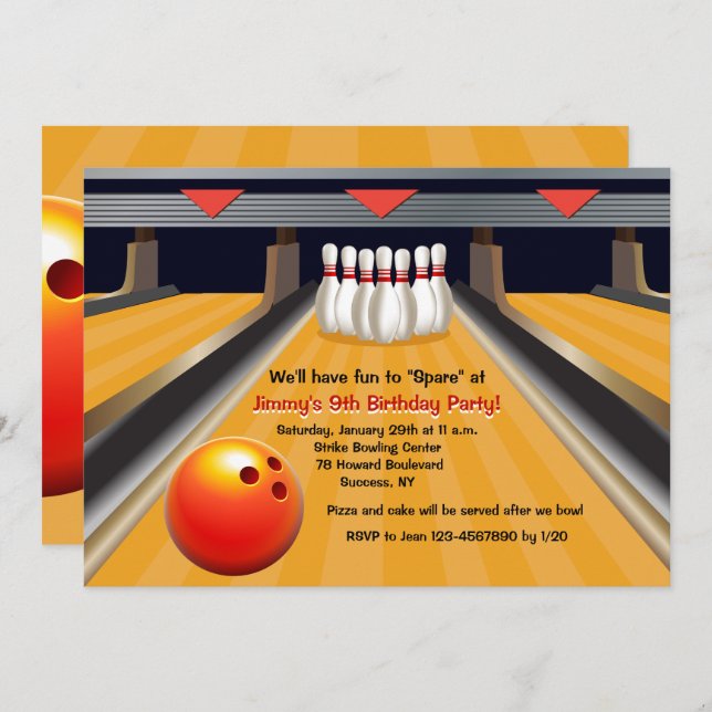 Pin, shoes and ball on alley in bowling club. Space for text Stock