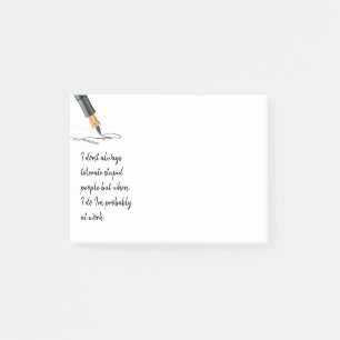 Fun Tolerate Stupid People at Work Humor Quote  Post-it Notes