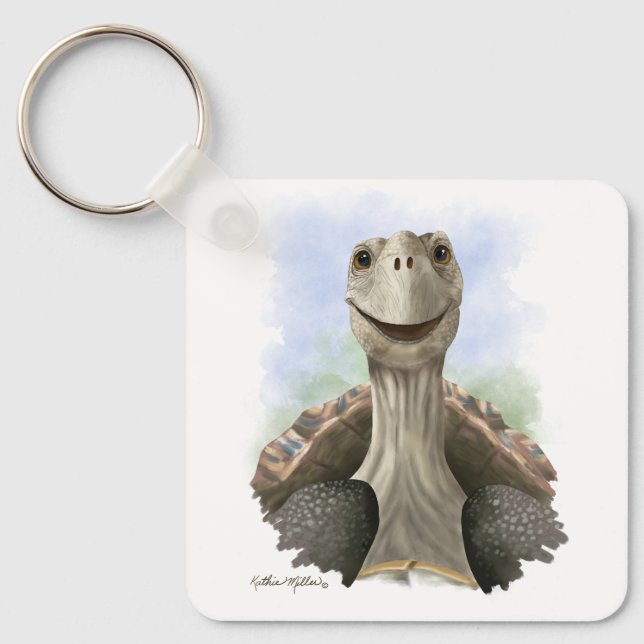 Fun Tortoise Cartoon Keychain (Front)