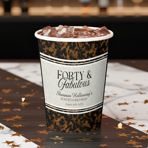 Fun Tortoise Shell Birthday Forty and Fabulous