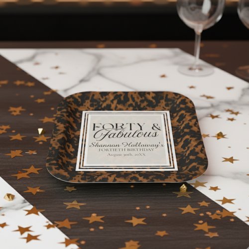 Fun Tortoise Shell Birthday Forty and Fabulous