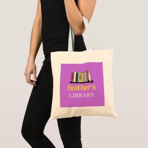 FUN! Tote Bag - Library -  Personalized - Add Name