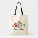 Fun Tote Bag Welsh, Daffodils, Dragon, Leeks, Harp