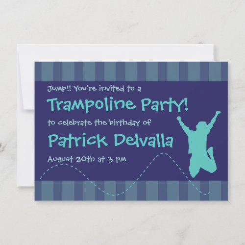 Fun Trampoline Birthday Party Invitations _ Boys