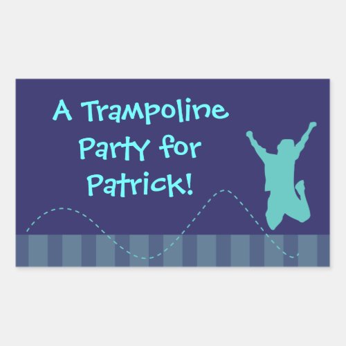 Fun Trampoline Birthday Party Stickers _ Boys