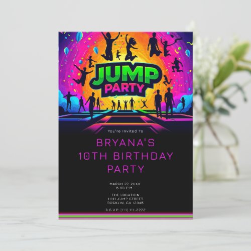 Fun Trampoline JUMP Party Birthday 