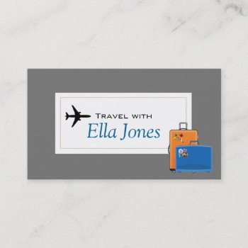 Fun Travel Agent Business Card by ArtisticEye at Zazzle