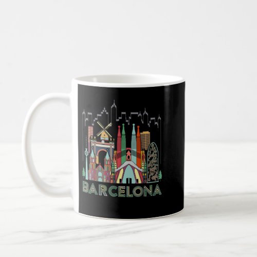 Fun Travel Spain Barcelona Vacation Gift Design Id Coffee Mug