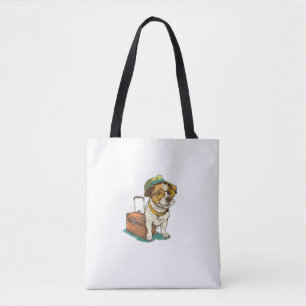 Fun Traveling Dog with Bag Graphic for Suitcase Lo