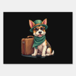 Fun Traveling Dog with Bag Graphic for Suitcase Lo Sign