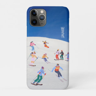 Fun Trendy Christmas Winter Travel Holidays Ski iPhone 11 Pro Case