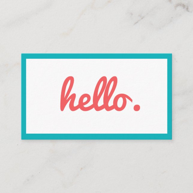 fun trendy colorful Business Card (Front)