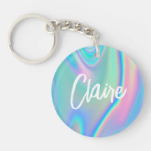 Fun Trendy Faux Iridescent Personalized w/ Name