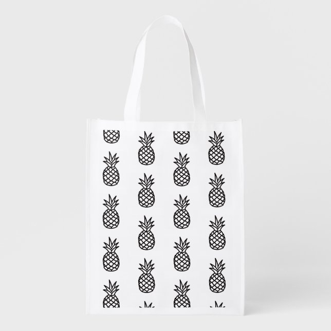 Fun Trendy Simple Modern Chic Grocery Bag (Front)