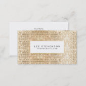 Fun Trendy Sparkly Gold Sequins Beauty Business Card (Front/Back)