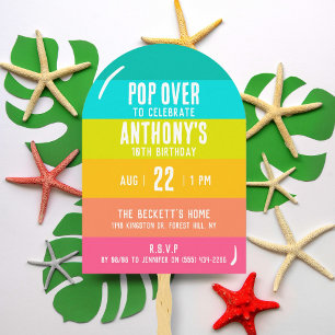 Fun & Trendy Summer Popsicle Any Age Birthday Invitation