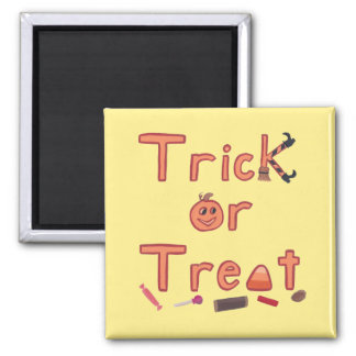 Fun Trick, Treat Broom Witch Legs Candy Halloween Magnet