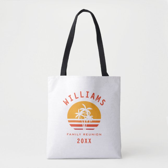 Fun Tropical Beach Summer Vacation Family Reunion Tote Bag (Front)