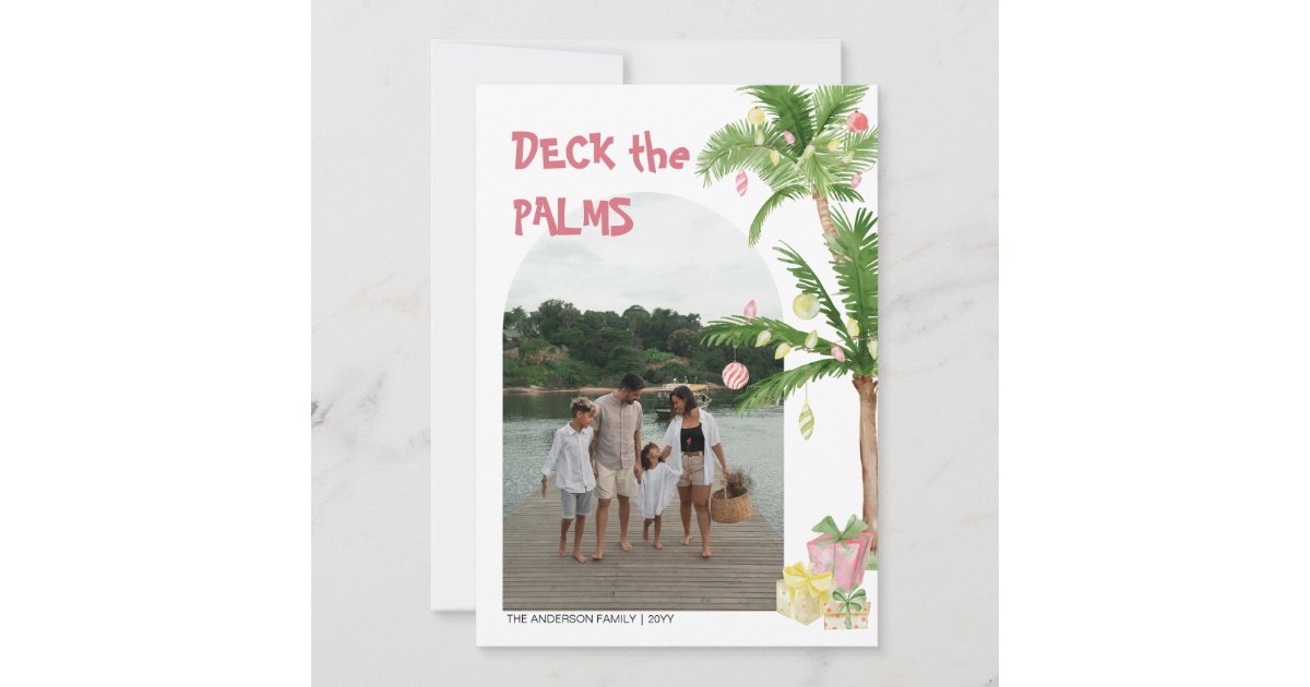 Fun Tropical christmas Holiday Deck the Palms | Zazzle