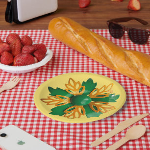 Fun Tropical Flower Floral Spring Summer Birthday Paper Plates