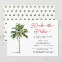 Fun Tropical Palm Tree Christmas in July Party