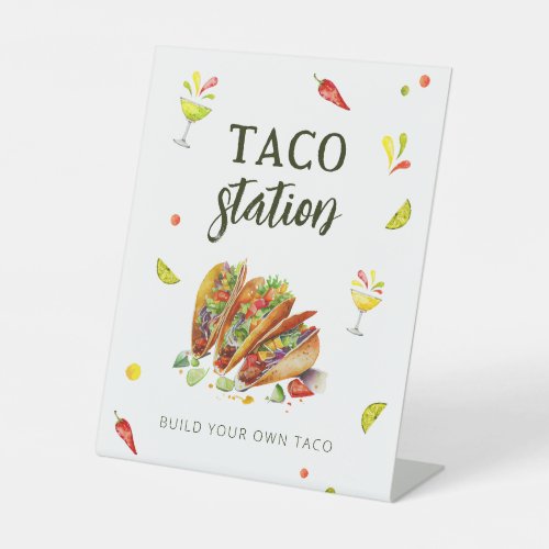 Fun Tropical Party Taco Station Custom Sign