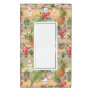 Fun Tropical Pineapple Fruit Floral Stripe Pattern Light Switch Cover