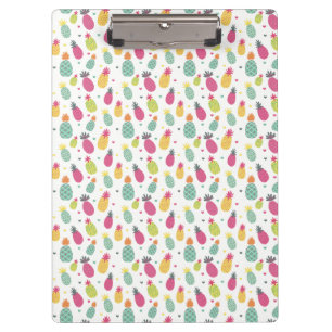 Fun tropical pineapple pattern clipboard
