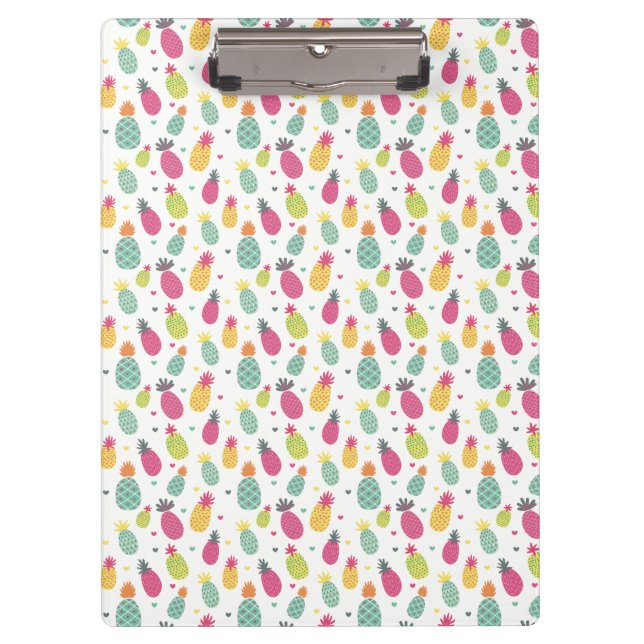 Fun tropical pineapple pattern clipboard (Front)