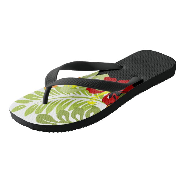 Fun Tropical Style Flip Flop Sandals (Angled)