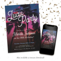 Fun Tropical Sunset Luau Party 40th Birthday Party