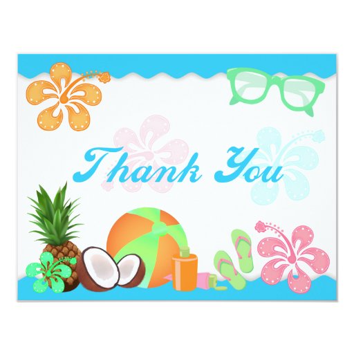 Fun Tropical Thank You Note Cards | Zazzle