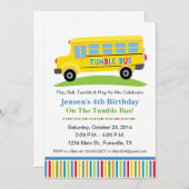 Fun Tumble Bus Birthday Party Invitation (Front/Back)