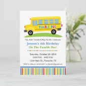 Fun Tumble Bus Birthday Party Invitation (Standing Front)