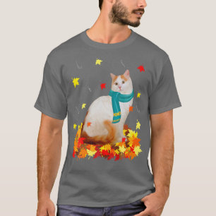 Fun Turkish Van Thanksgiving Autumn Cat Lover Gift T-Shirt
