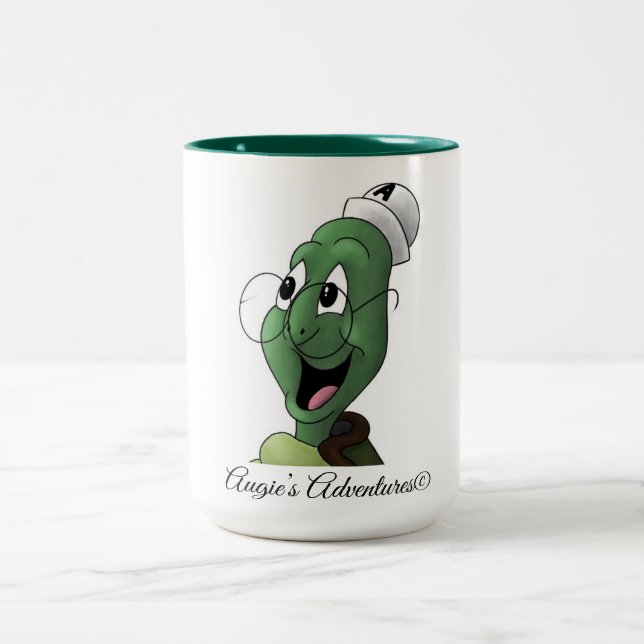 Fun turtle mug! Two-Tone coffee mug (Center)