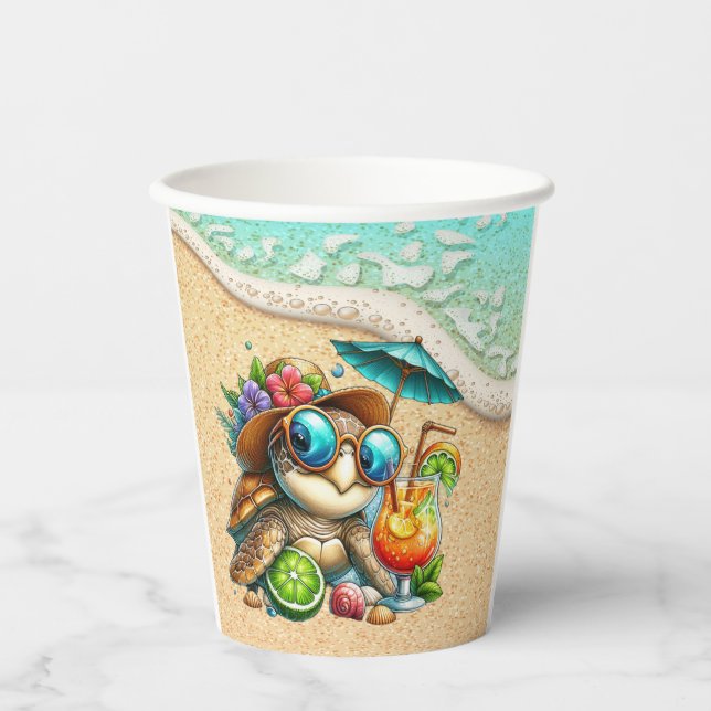 Fun Turtles Gathering  Paper Cups (Front)